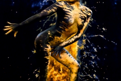 Werbemotiv GOLDEN ART  (Bodypaintingmodel: Jutta / Fotograf: V. Schlegel)
