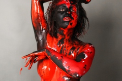 BODYART Artperformance RED.SPLASH  (Aktmodell: Clyeah / Fotograf: D. Ludwig)